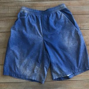 Blue and white lulu lemon shorts